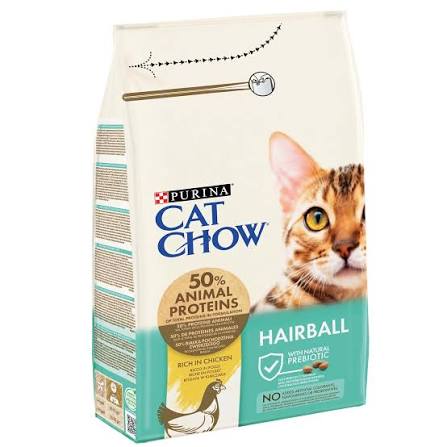 Cat chow hairball control rich in chicken